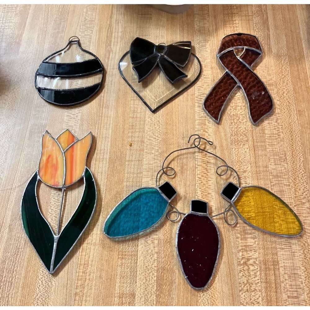 Leaded Stained Glass Sun Catchers Great Unique Gift Handcrafted Buy 1 or the lot